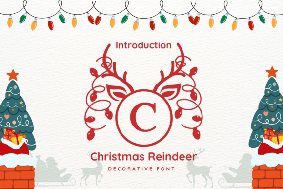Christmas Reindeer Monogram Font
