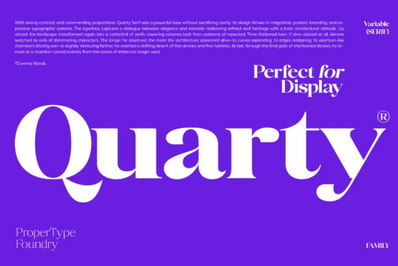 Quarty: A Refined Serif Font