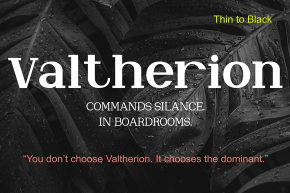 Valtherion: A Bold Sans Serif Font for Modern Web Design