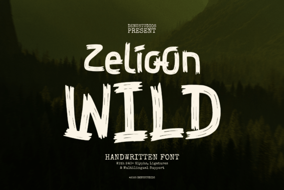 Zelioon Wild: A Rugged Handwritten Typeface for Bold Web Design